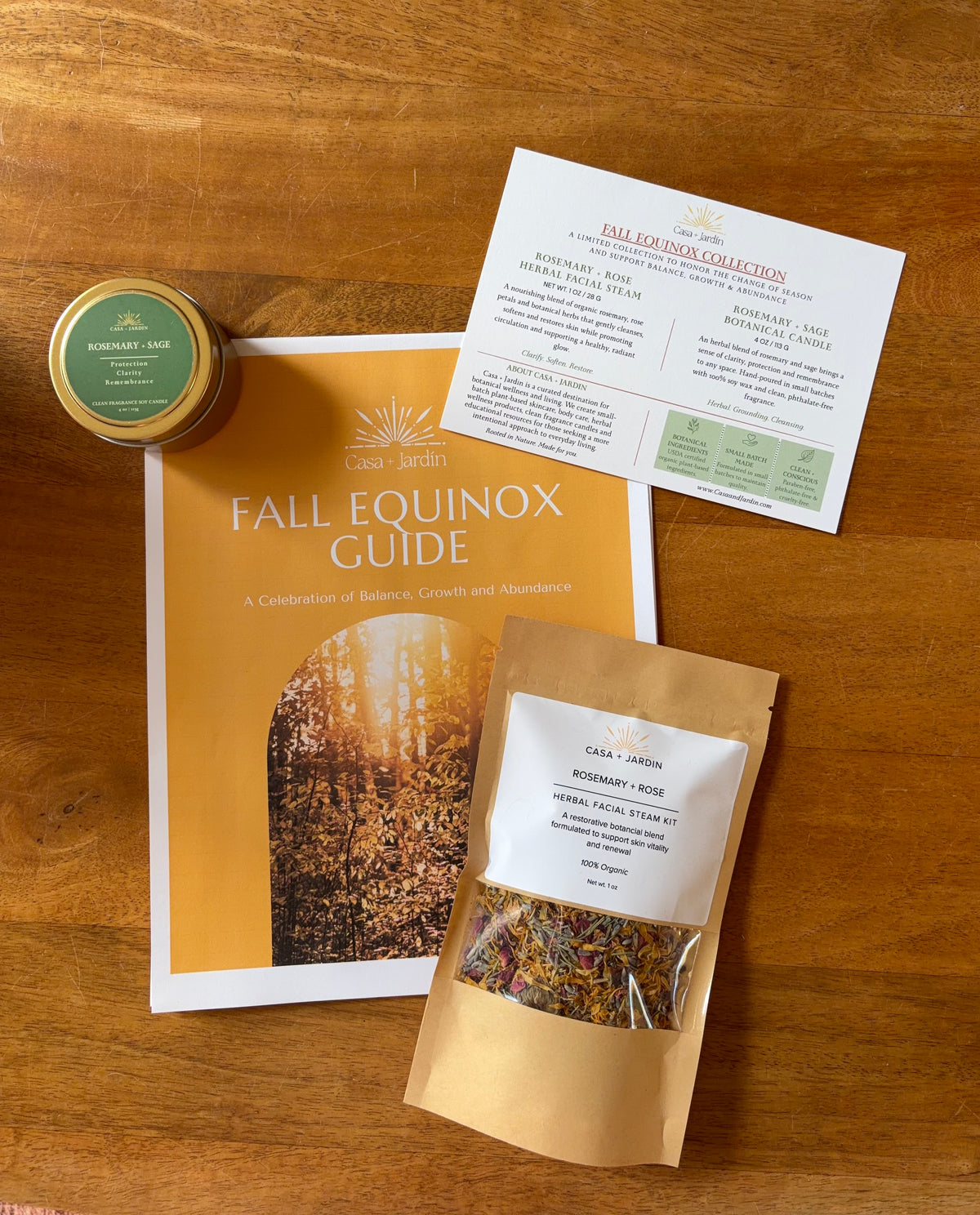 Fall Equinox Collection Box | Herbal Facial Steam, Candle + Fall Equinox Downloadable Guide