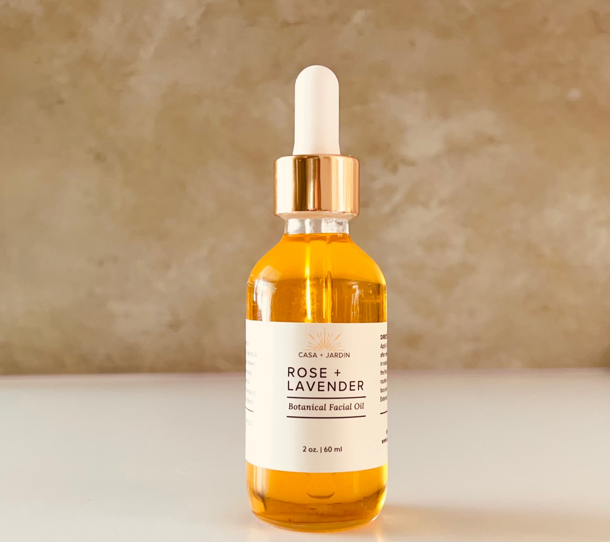Rose + Lavender Botanical Facial Oil, Organic 2 fl oz