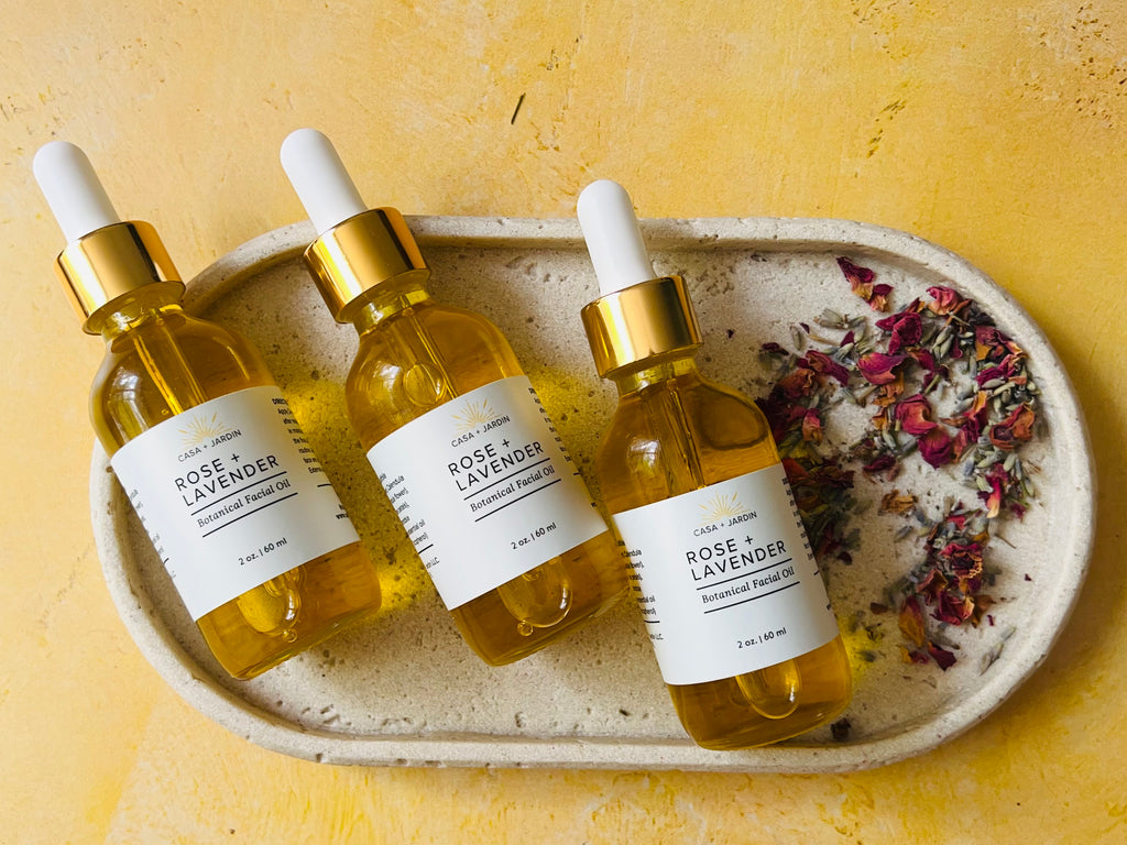 Rose + Lavender Botanical Facial Oil, Organic 2 fl oz