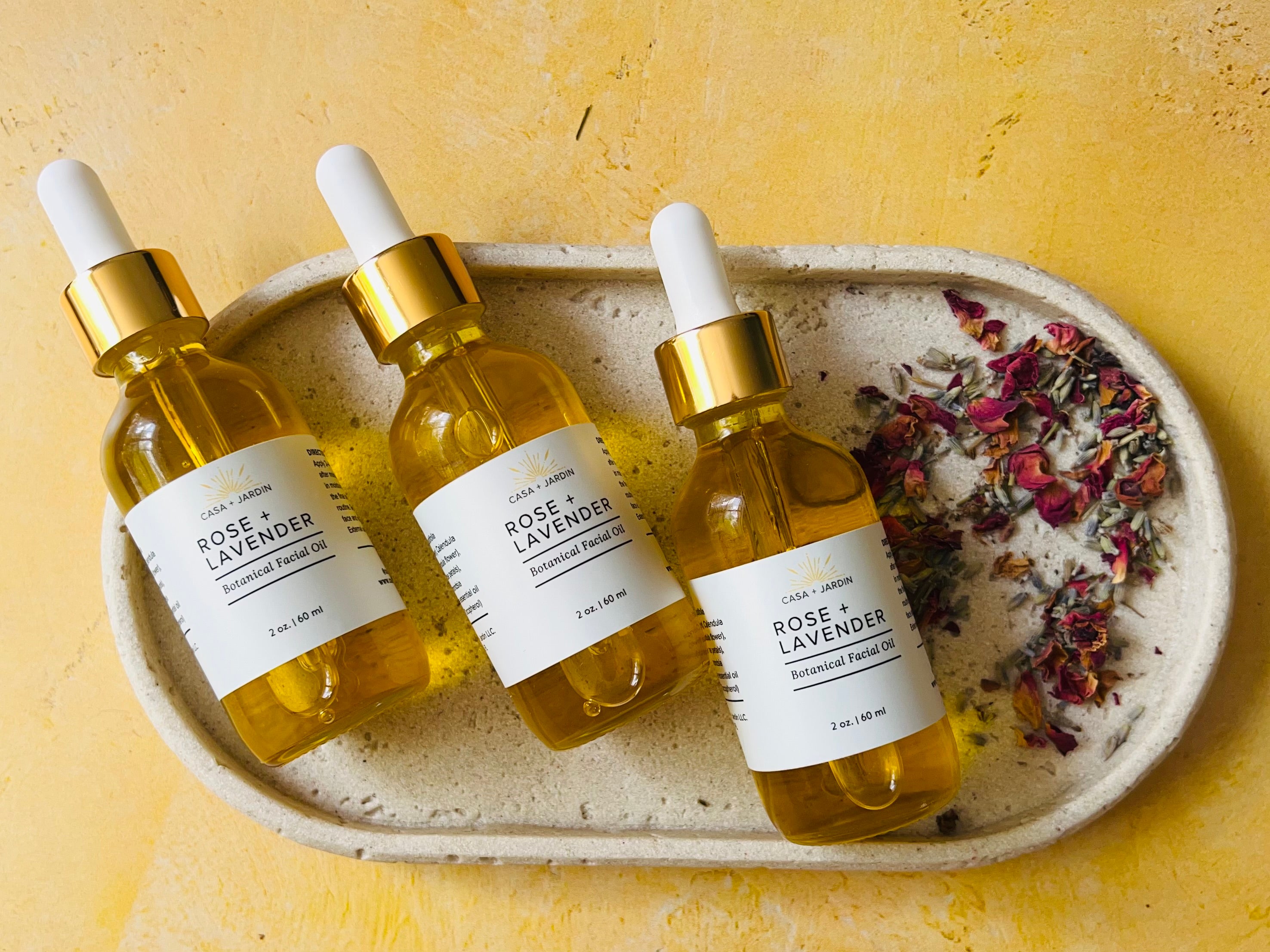 Rose + Lavender Botanical Facial Oil, Organic 2 fl oz