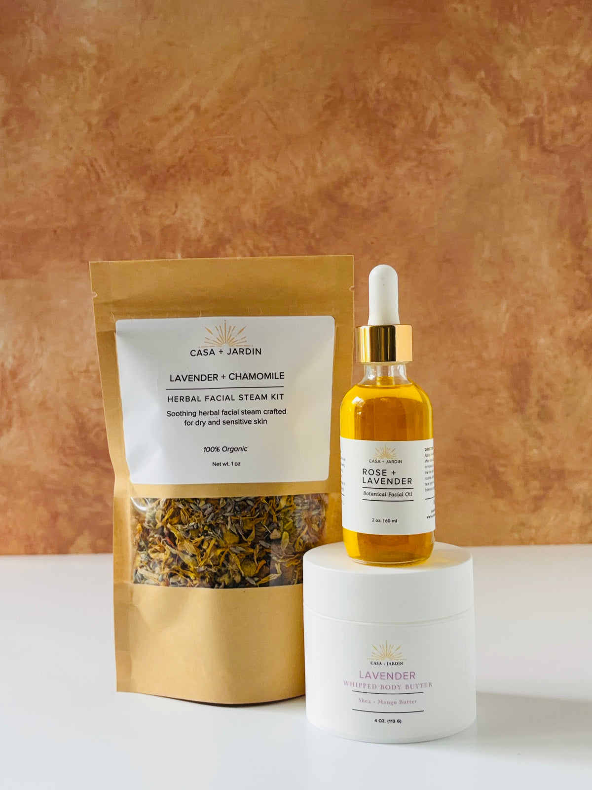 Botanical Glow Trio | Herbal Facial Steam Kit + Botanical Facial Oil + Whipped Body Butter